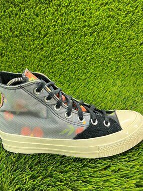 Converse Floral Chuck 70 High Womens Size 7.5 Black Casual Shoes Sneakers